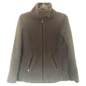 Hunter green fleece small oversized collar